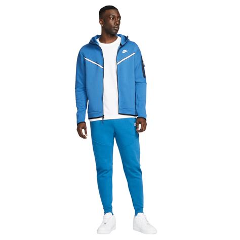 nike tech trainingspak blauw wit|sport trainingspakken.